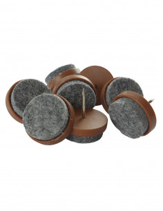 Felt pads driven wheel fi 20mm brown op 8 pcs KM352