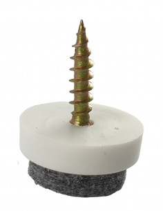 Felt pads screwed wheel fi 20mm white op. 8 pcs KM370 2