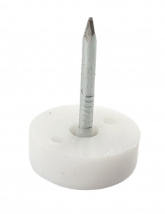 Ślizgi plastikowe wbijane okrągłe fi 16mm białe op. 8 szt KM380 2