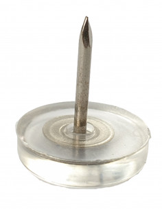 Round plastic driven slides fi 19mm transparent op. 8 pcs KM390 2