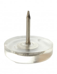 Plastic driven round slides fi 25mm transparent op. 8 pcs KM391 2