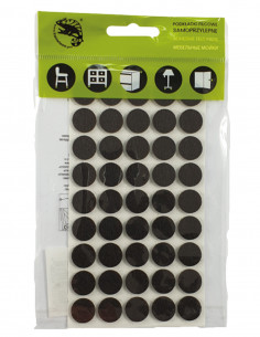 Self-adhesive felt pads wheel fi 14mm brown op 45 pcs KM301 2
