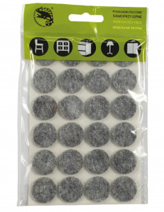 Self-adhesive felt pads wheel fi 22mm gray op. 24 pcs KM310 2