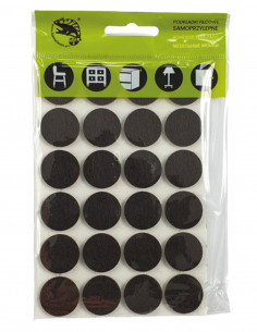 Self-adhesive felt pads circle fi 22mm brown op. 24 pcs KM311 2