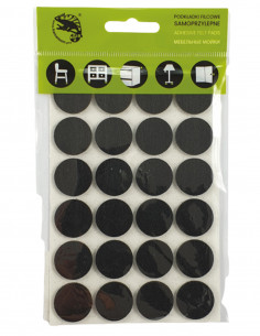 Self-adhesive felt pads wheel fi 22mm black op. 24 pcs KM312 2