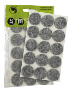 Self-adhesive felt pads wheel fi 28mm gray op. 15 pcs KM315