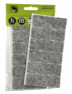 Podkładki filcowe samoprzylepne kwadrat 25x25mm szare op. 18 szt KM326