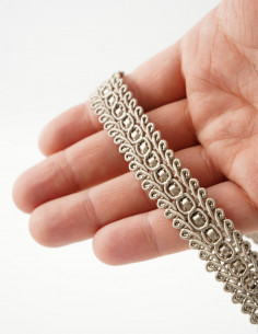 Decorative tape 15 mm wide gray-beige KM12520 2