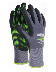 RĘKAWICE NYLONOWE S-NITRILE FLEX PVC DOTS "7" S-76316