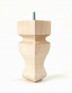 NOGA MEBLOWA KM6055 STYLIZOWANA H150 surowa ze szpilką