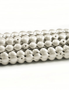 OUTLET TAŚMA PINEZKI 11,0 MM SREBRNY MAT GŁADKI KT5012