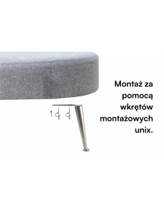NOGA MEBLOWA KM643 kostka leżąca H30, L150 naturalna 2