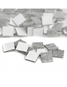Podkładki filcowe samoprzylepne kwadrat 20x20mm szare op. 1000 szt KM5321 2