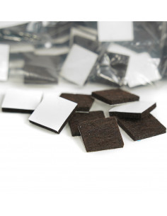 Podkładki filcowe samoprzylepne kwadrat 20x20mm brązowe op. 1000 szt KM5320 2
