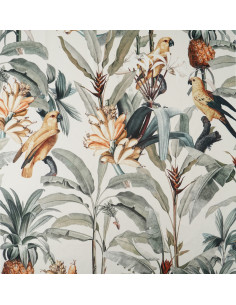 Fabric No.107 WONDER VELVET ( YELLOW PAPAGUES WITH BANANANA)