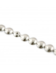 TAŚMA PINEZKI 9,5 MM SREBRNY MAT GŁADKI KT5041