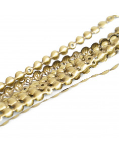 TAŚMA PINEZKI 9,5 MM MOSIĄDZ GŁADKI KT5061 - OPAK. - 50 sztuk