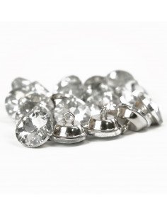 GLASS UPHOLSTERY BUTTON 18.0 MM TRANSPARENT OP. 20 PCS. KK4507 2