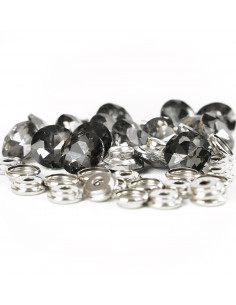 GLASS BUTTON NAP 18.0 MM GRAY KN4511 PACK. 1276 pcs.