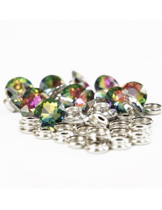 GLASS BUTTON NAP 18.0 MM RAINBOW KN4515 PACK. 1276 pcs.