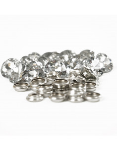 GLASS BUTTON NAP 18.0 MM TRANSPARENT KN4517 PACK. 1276 pcs.