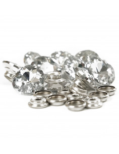 GLASS BUTTON NAP 22.0 MM TRANSPARENT KN4519 PACK. 700 pcs.