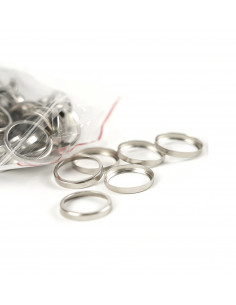SILVER BOTTOM (decorative circle) FOR TAPERED BUTTON 22.0 mm (type 36), op.100 pcs, KM4620