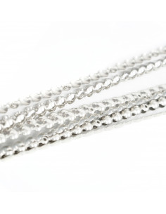 TAŚMA PINEZKI 11,0 MM SREBRNY MAT GŁADKI KT5012 - OPAK. 50 sztuk