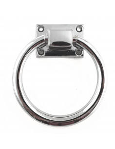 Metalowa kołatka meblowa chrom ring KM4210