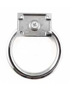 Metalowa kołatka meblowa chrom ring KM4210 2