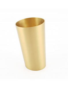 Brass end for wooden leg, slanted cap H60, KM131