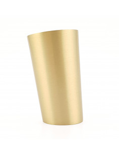 Brass end for wooden leg, slanted cap H60, KM131 2