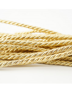 Decorative cord 6 mm glitter gold KM12118