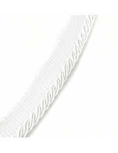 Decorative cord with piping 6 mm white KM12200 2