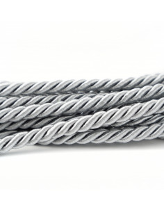 Sznurek ozdobny 8 mm stalowo-szary KM12315