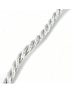 Decorative cord 8 mm glitter silver KM12319 2