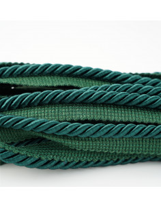 Sznurek ozdobny z wypustką 8 mm zieleń butelkowa KM12411