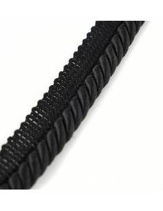 Sznurek ozdobny z wypustką 8 mm czarny KM12416 2