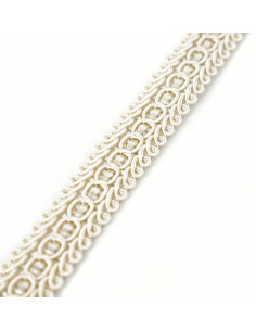 Decorative tape 15 mm wide cream gray KM12502