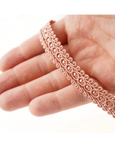 Decorative ribbon 15 mm wide powder pink KM12509 2