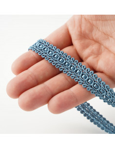 Taśma ozdobna szer. 15 mm szaro-niebieski KM12512 2