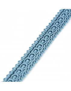 Decorative tape 15 mm wide gray-blue KM12512