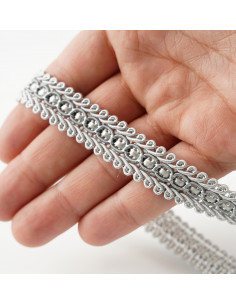 Taśma ozdobna szer. 15 mm stalowo-szary KM12514 2