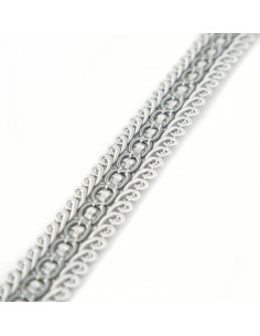 Decorative tape 15 mm wide steel gray KM12514