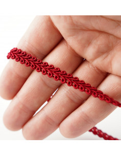 Decorative ribbon 10 mm wide maroon KM12608 2