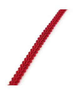 Decorative ribbon 10 mm wide maroon KM12608