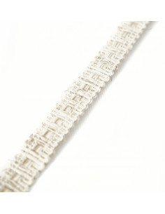 Decorative tape matte 12 mm wide cream and beige melange KM13100