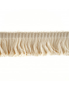 Tassels on matte tape 33 mm wide ecru KM13401