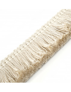 Tassels on tape matte 33 mm wide cream grey KM13402 2