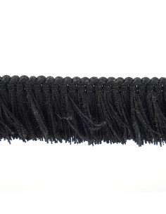 Matte tape tassels 33 mm wide black KM13416